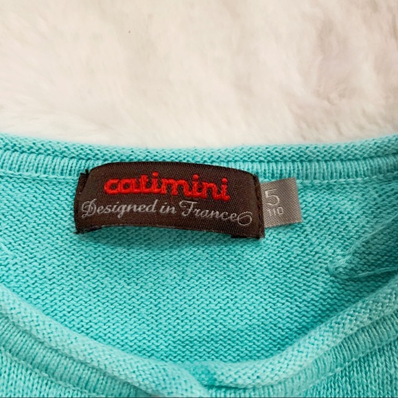 Catimini Girl Teal Cardigan Size 5(110) - Picture 2 of 7